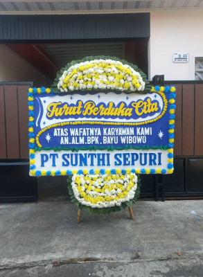 Papan Bunga Duka di Sidorame Barat I
